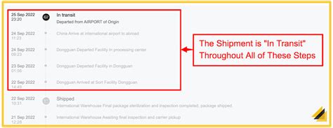 package is in accelerated transit shein meaning